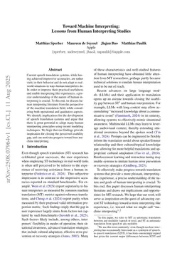 Toward Machine Interpreting: Lessons from Human Interpreting Studies