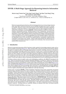 DIVER: A Multi-Stage Approach for Reasoning-intensive Information Retrieval