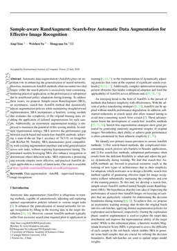 Sample-aware RandAugment: Search-free Automatic Data Augmentation for Effective Image Recognition