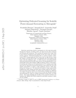 Optimizing Federated Learning for Scalable Power-demand Forecasting in Microgrids