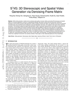 S^2VG: 3D Stereoscopic and Spatial Video Generation via Denoising Frame Matrix