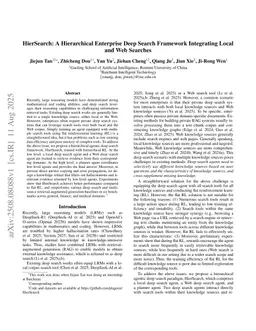 HierSearch: A Hierarchical Enterprise Deep Search Framework Integrating Local and Web Searches