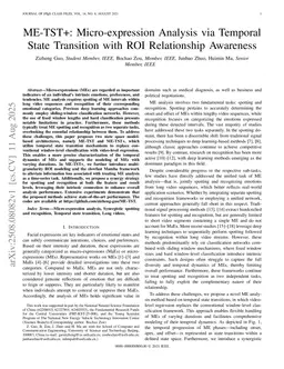 ME-TST+: Micro-expression Analysis via Temporal State Transition with ROI Relationship Awareness