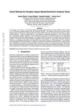 Czech Dataset for Complex Aspect-Based Sentiment Analysis Tasks