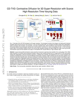 CD-TVD: Contrastive Diffusion for 3D Super-Resolution with Scarce High-Resolution Time-Varying Data