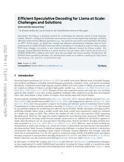 Efficient Speculative Decoding for Llama at Scale: Challenges and Solutions