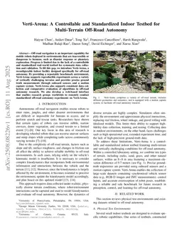 Verti-Arena: A Controllable and Standardized Indoor Testbed for Multi-Terrain Off-Road Autonomy