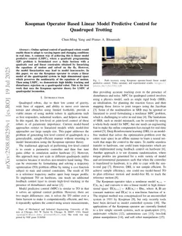 Koopman Operator Based Linear Model Predictive Control for Quadruped Trotting
