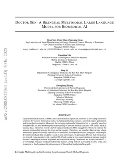 Doctor Sun: A Bilingual Multimodal Large Language Model for Biomedical AI