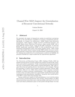 Channel-Wise MLPs Improve the Generalization of Recurrent Convolutional Networks
