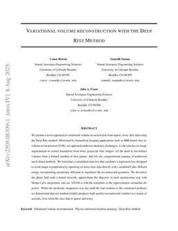 Variational volume reconstruction with the Deep Ritz Method