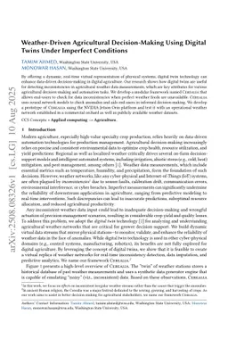 Weather-Driven Agricultural Decision-Making Using Digital Twins Under Imperfect Conditions