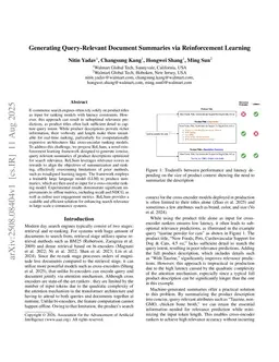 Generating Query-Relevant Document Summaries via Reinforcement Learning