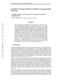 OverFill: Two-Stage Models for Efficient Language Model Decoding