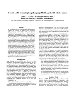GVGAI-LLM: Evaluating Large Language Model Agents with Infinite Games
