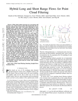 Hybrid Long and Short Range Flows for Point Cloud Filtering