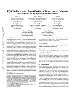 UQGNN: Uncertainty Quantification of Graph Neural Networks for Multivariate Spatiotemporal Prediction