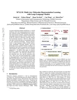 $\text{M}^{2}$LLM: Multi-view Molecular Representation Learning with Large Language Models