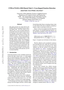 UWB at WASSA-2024 Shared Task 2: Cross-lingual Emotion Detection