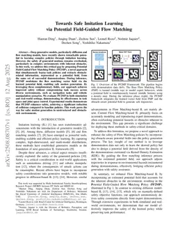 Towards Safe Imitation Learning via Potential Field-Guided Flow Matching