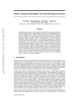 SafeFix: Targeted Model Repair via Controlled Image Generation