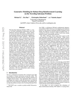Generative Modeling for Robust Deep Reinforcement Learning on the Traveling Salesman Problem