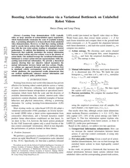 Boosting Action-Information via a Variational Bottleneck on Unlabelled Robot Videos