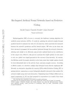 Bio-Inspired Artificial Neural Networks based on Predictive Coding