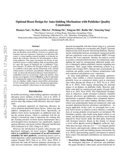 Optimal Boost Design for Auto-bidding Mechanism with Publisher Quality Constraints