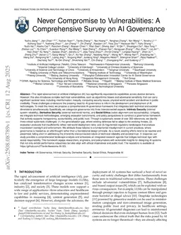 Never Compromise to Vulnerabilities: A Comprehensive Survey on AI Governance
