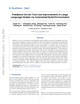 Feedback-Driven Tool-Use Improvements in Large Language Models via Automated Build Environments