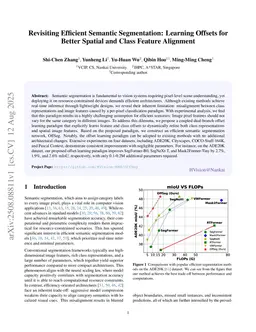 Revisiting Efficient Semantic Segmentation: Learning Offsets for Better Spatial and Class Feature Alignment