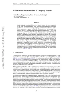 TiMoE: Time-Aware Mixture of Language Experts