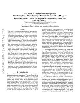 The Roots of International Perceptions: Simulating US Attitude Changes Towards China with LLM Agents