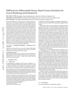 DiffPhysCam: Differentiable Physics-Based Camera Simulation for Inverse Rendering and Embodied AI