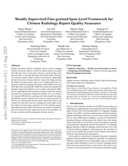 Weakly Supervised Fine-grained Span-Level Framework for Chinese Radiology Report Quality Assurance