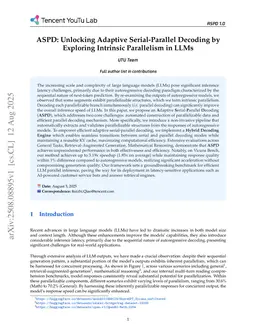 ASPD: Unlocking Adaptive Serial-Parallel Decoding by Exploring Intrinsic Parallelism in LLMs