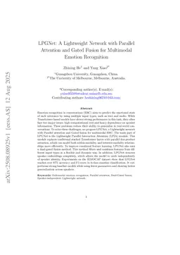 LPGNet: A Lightweight Network with Parallel Attention and Gated Fusion for Multimodal Emotion Recognition