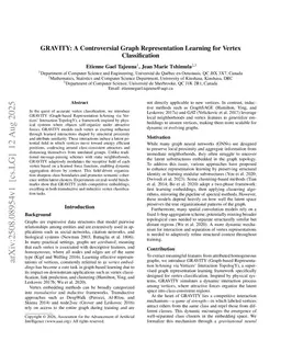 GRAVITY: A Controversial Graph Representation Learning for Vertex Classification
