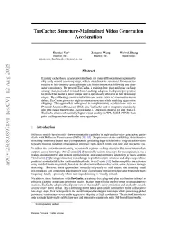 TaoCache: Structure-Maintained Video Generation Acceleration