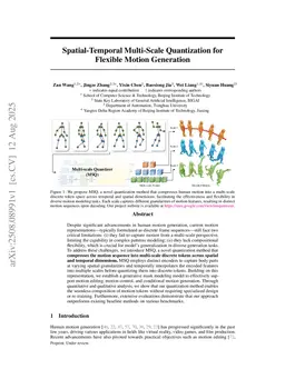 Spatial-Temporal Multi-Scale Quantization for Flexible Motion Generation
