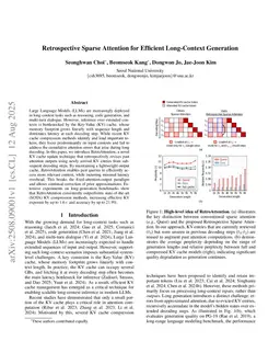 Retrospective Sparse Attention for Efficient Long-Context Generation