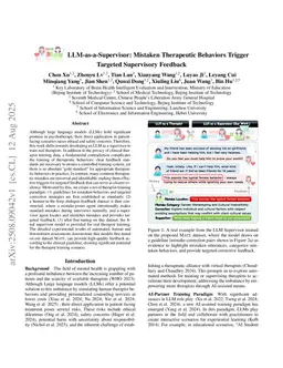 LLM-as-a-Supervisor: Mistaken Therapeutic Behaviors Trigger Targeted Supervisory Feedback