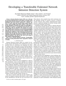 Developing a Transferable Federated Network Intrusion Detection System