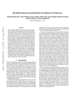 READER: Retrieval-Assisted Drafter for Efficient LLM Inference