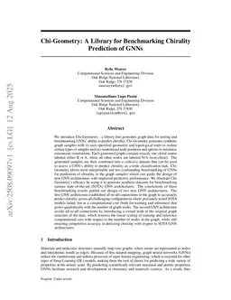 Chi-Geometry: A Library for Benchmarking Chirality Prediction of GNNs