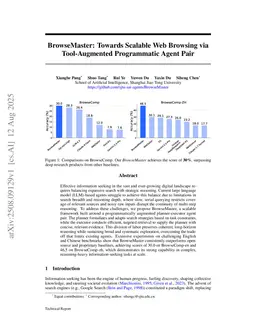 BrowseMaster: Towards Scalable Web Browsing via Tool-Augmented Programmatic Agent Pair