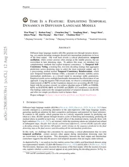 Time Is a Feature: Exploiting Temporal Dynamics in Diffusion Language Models