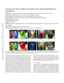 Training-Free Text-Guided Color Editing with Multi-Modal Diffusion Transformer