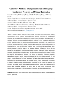 Generative Artificial Intelligence in Medical Imaging: Foundations, Progress, and Clinical Translation
